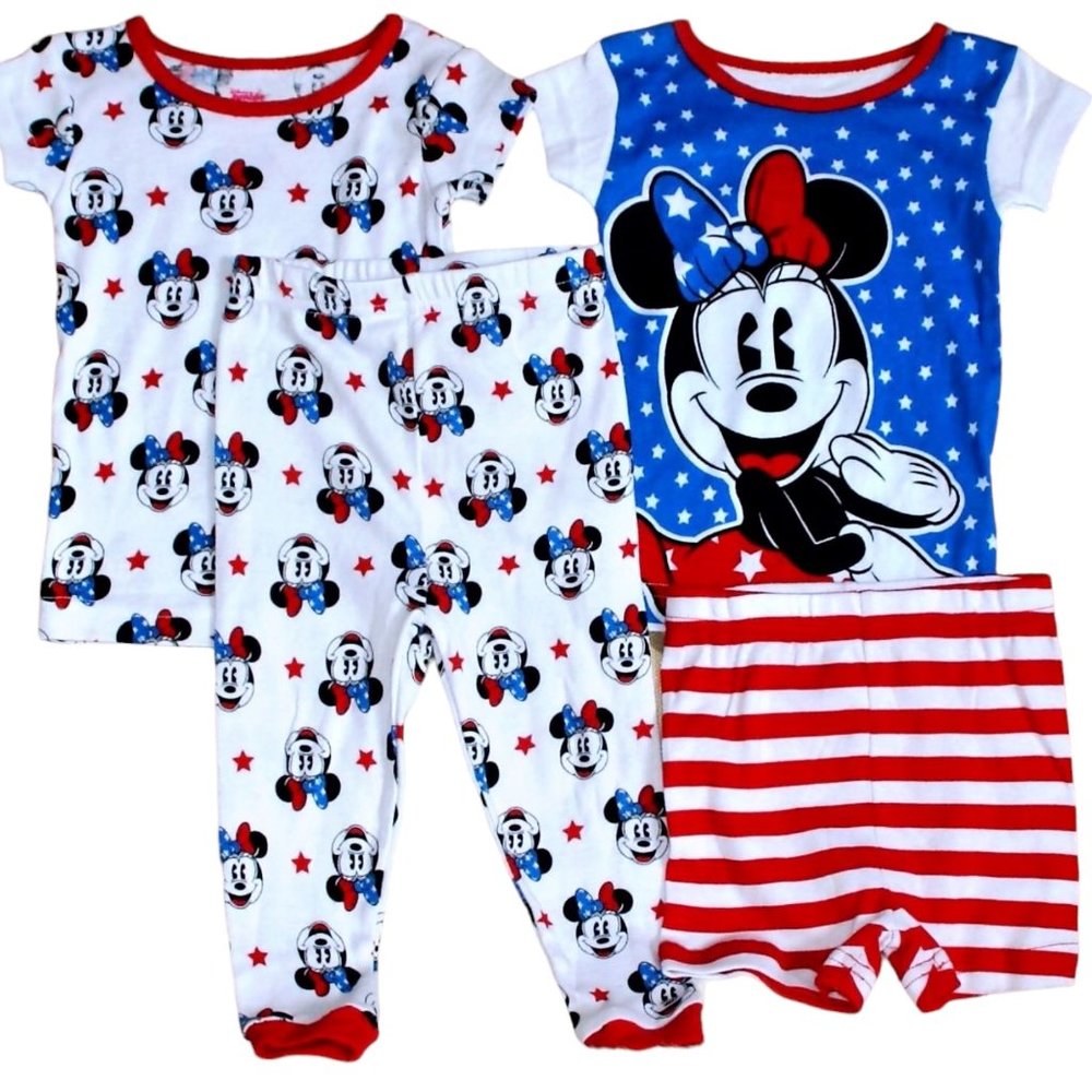 2 Pr Girl's Pajamas 2T Minnie Mouse